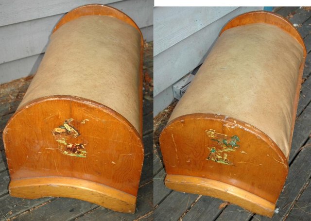 Western style Pine Ottoman Boeing Built 1920's * PRICE REDUCDED * !