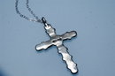 Turquoise & Sterling Silver Cross Necklace