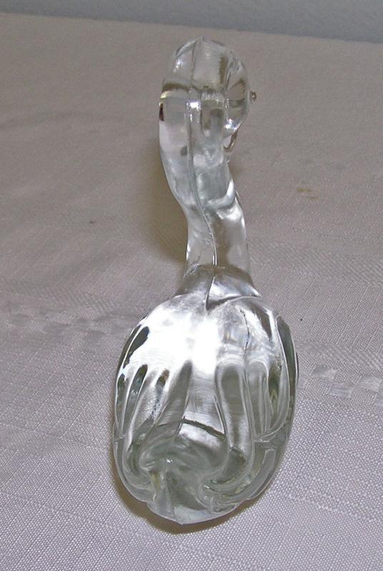Vintage FENTON CLEAR GLASS SWAN FIGURINE