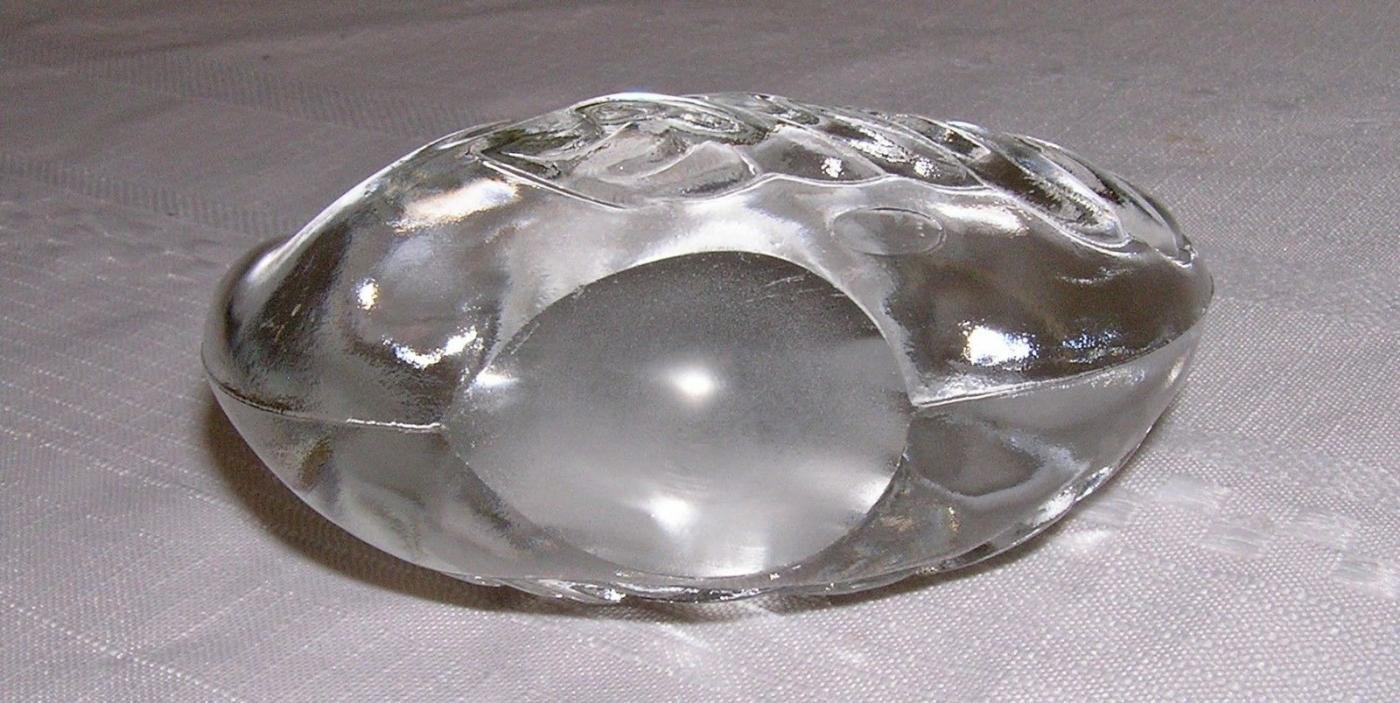 Vintage FENTON CLEAR GLASS SWAN FIGURINE