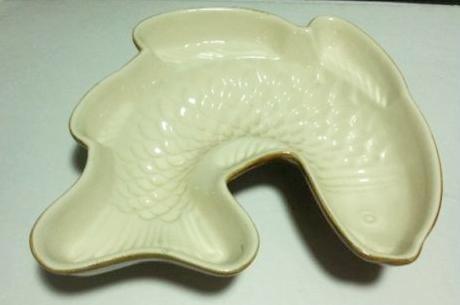 LUXEMBOURG STONEWARE FISH BAKING OR & SERVING DISH BOWL