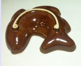 LUXEMBOURG STONEWARE FISH BAKING OR & SERVING DISH BOWL