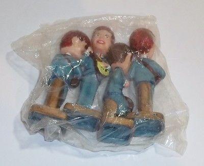 1960'S BEATLES NODDERS CAKE TOPPERS IN ORIGINAL SEALED CELLO PACKAGE