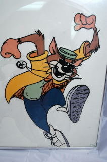 Animated Art MC Skat Kat Tone Loc Dedication & Autograph orig art from Paula Abdul Opposites Attract