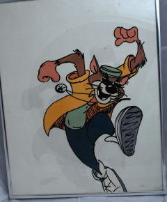 Animated Art MC Skat Kat Tone Loc Dedication & Autograph orig art from Paula Abdul Opposites Attract