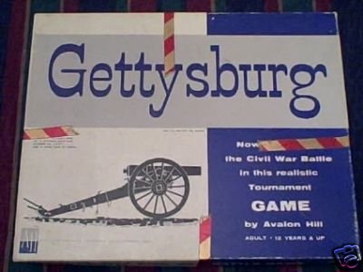 GETTYSBURG Board GAME.1958 AVALON HILL