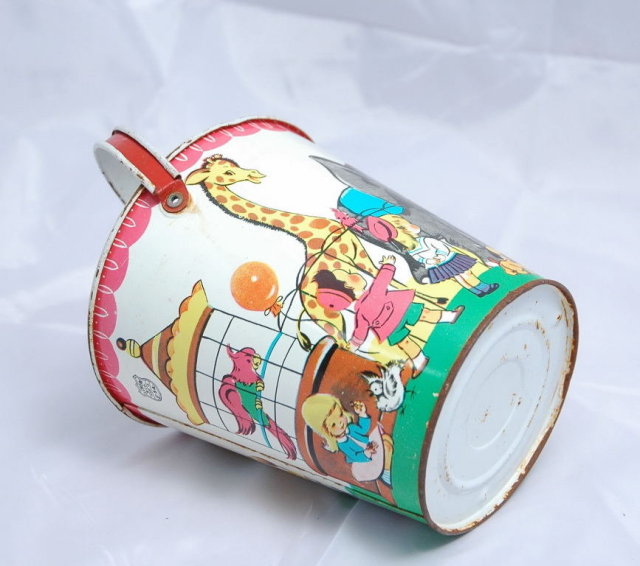 J. Chein Co. Tin Litho Sand Pale -Bucket