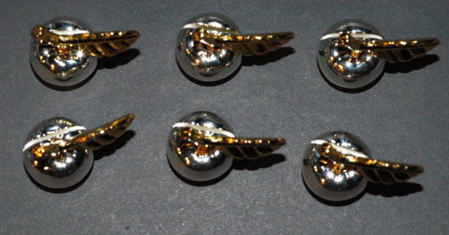 6 silver plated Apple Place Card Holders