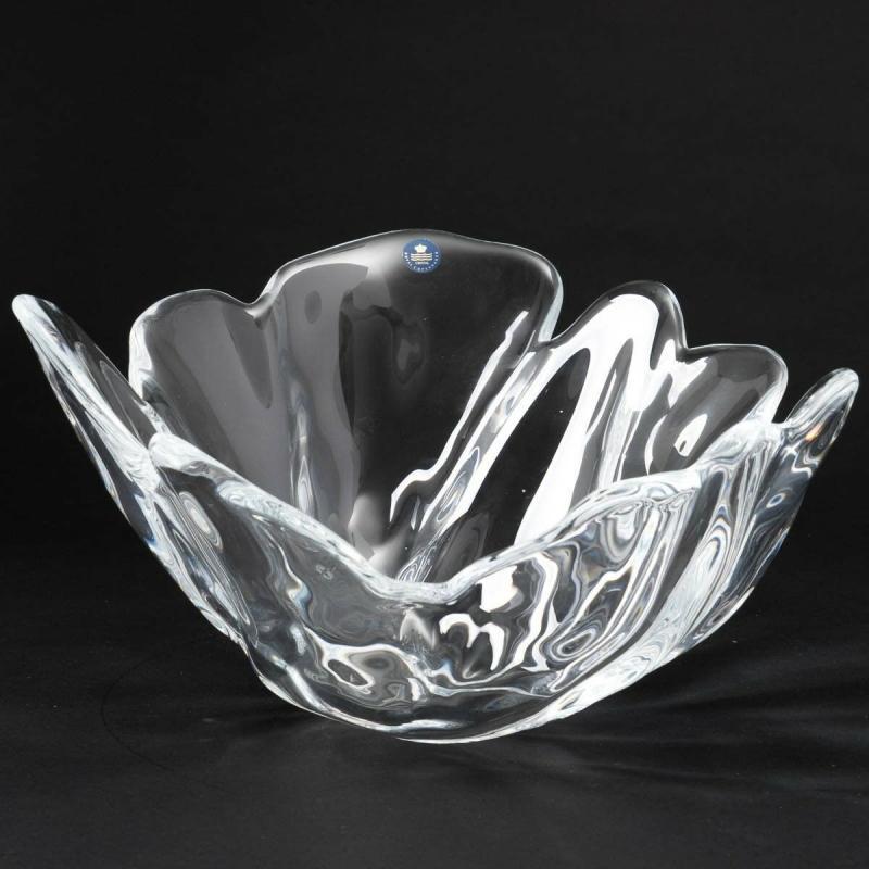 ROYAL COPENHAGEN NATURA FREEFORM CRYSTAL BOWL OLE KORTZAU DENMARK