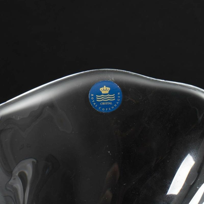 ROYAL COPENHAGEN NATURA FREEFORM CRYSTAL BOWL OLE KORTZAU DENMARK