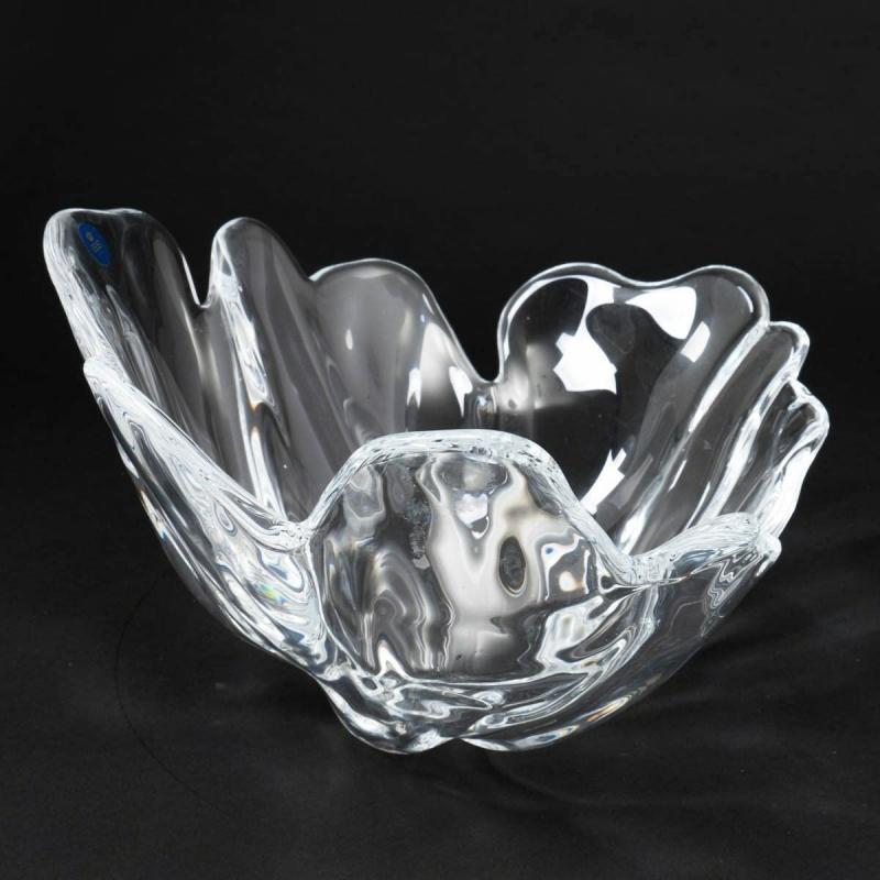 ROYAL COPENHAGEN NATURA FREEFORM CRYSTAL BOWL OLE KORTZAU DENMARK
