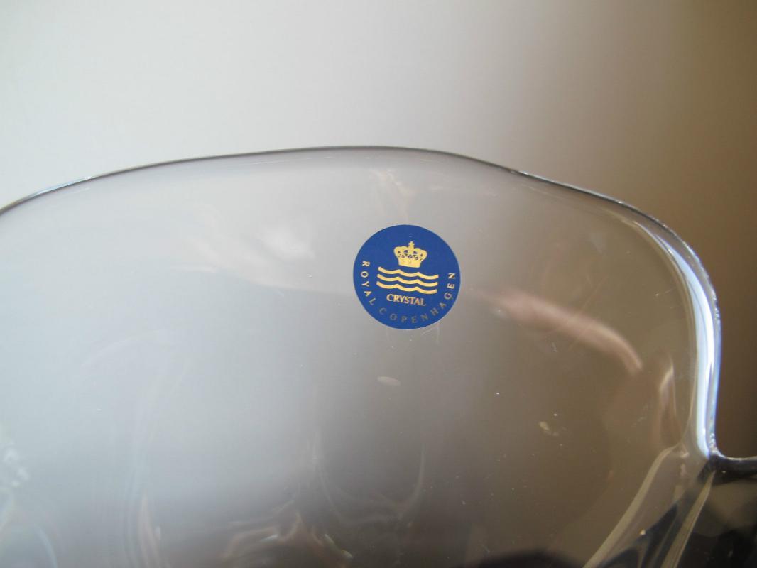 ROYAL COPENHAGEN NATURA FREEFORM CRYSTAL BOWL OLE KORTZAU DENMARK