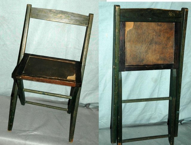 Antique Folding Wooden Child's Chair