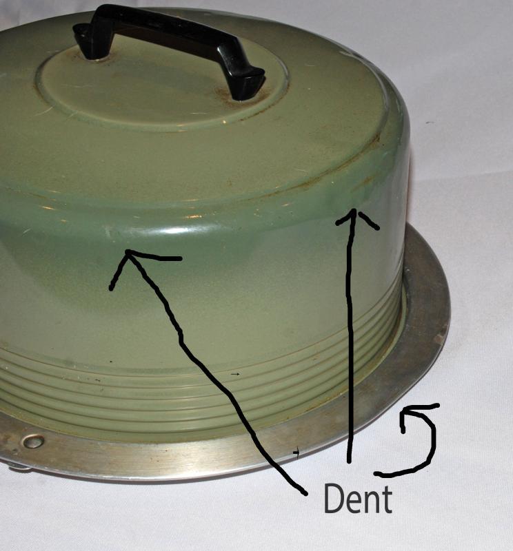 Vintage Cake Carrier Avocado Green by Regal Ware Aluminum