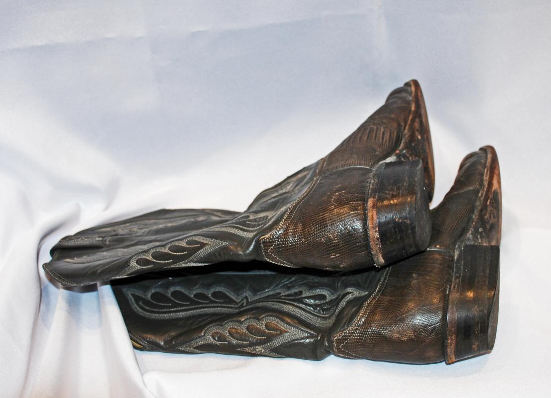 Vintage Tony Lama Cowboy Boots size 9D Exotic Reptile Vamps