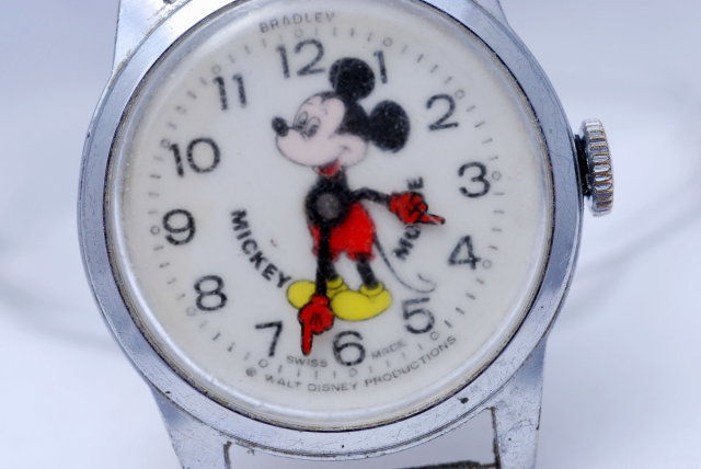 Early Bradley Mickey Mouse Swiss Watch