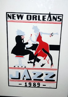New Orleans Jazz 1989 Poster signed Kuhre