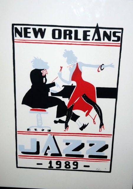 New Orleans Jazz 1989 Poster signed Kuhre