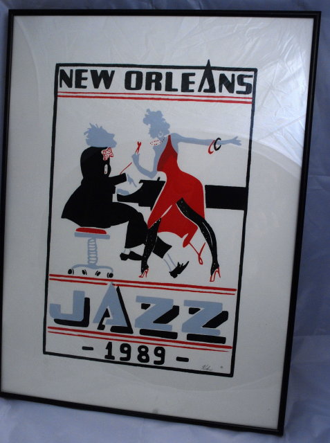 New Orleans Jazz 1989 Poster signed Kuhre