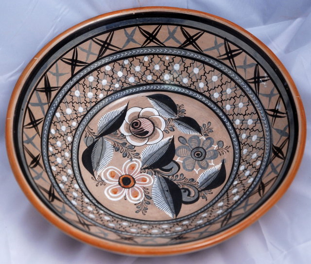 TONALA POTTERY BOWL signed Jimon