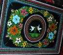 OLD Hand Painted Mexican Wooden Tray Toleware