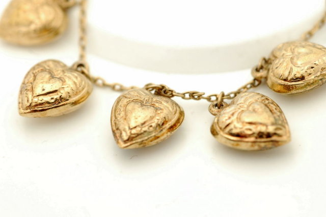 Sterling Vermeil Heart Charm Bracelet * PRICE REDUCTION!*