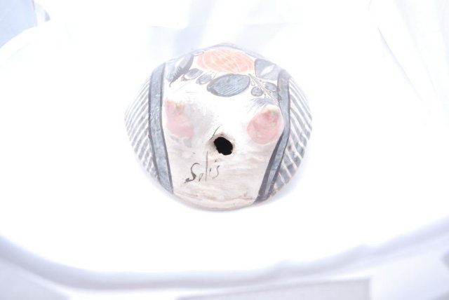 Old Tonala Pottery Owl signed Solis