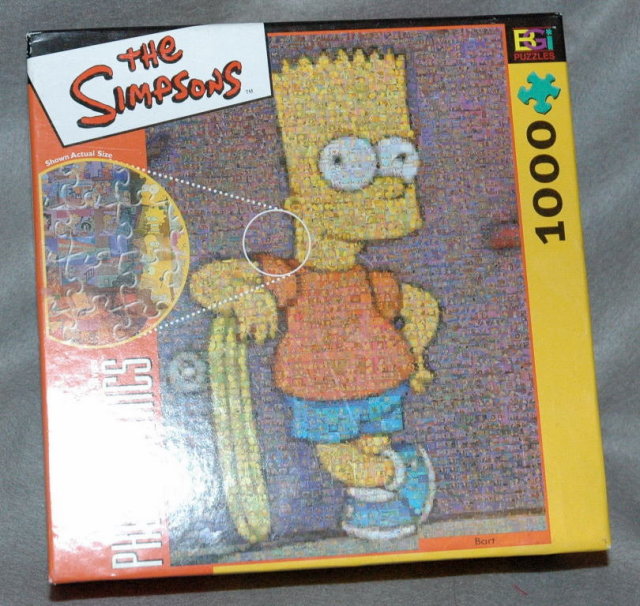 Bart Simpson Photomosaics The Simpsons Jigsaw Puzzle ~ over 1000 pcs.
