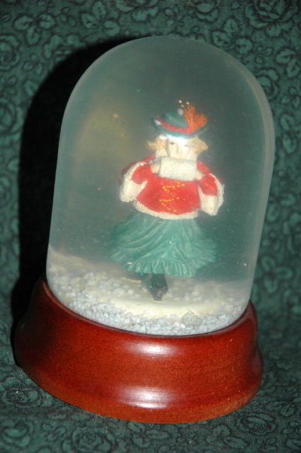 Vintage Girl Ice Skating Snow Globe *REDUCED PRICE*