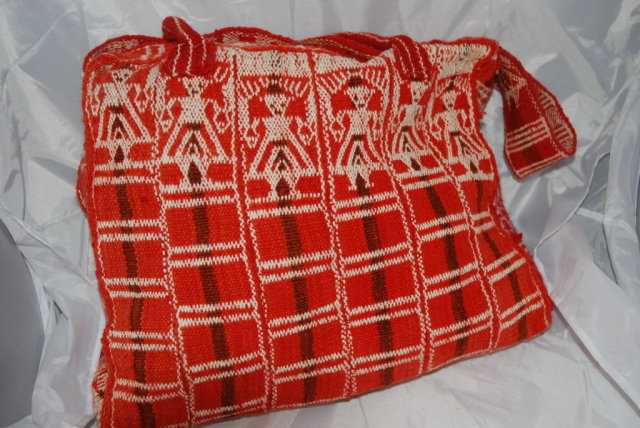 Vint Guatemalan Wool Travel Tote Bag Satchel*REDUCED PRICE*