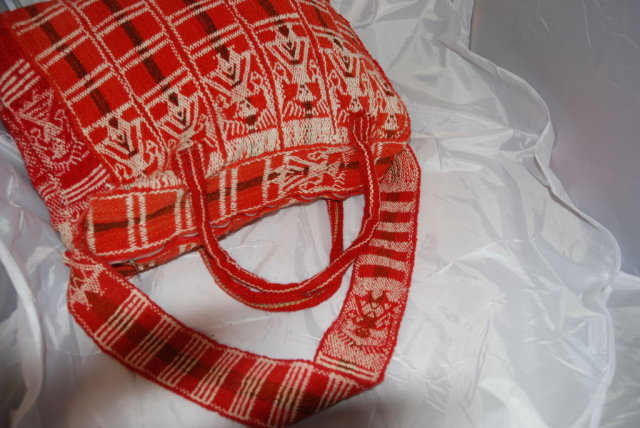 Vint Guatemalan Wool Travel Tote Bag Satchel*REDUCED PRICE*