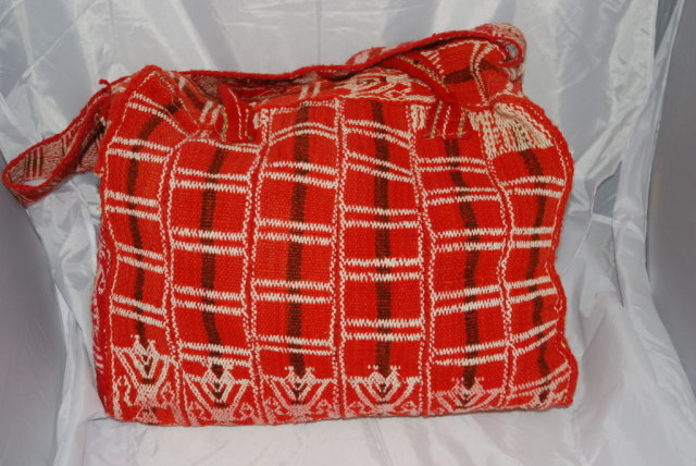 Vint Guatemalan Wool Travel Tote Bag Satchel*REDUCED PRICE*