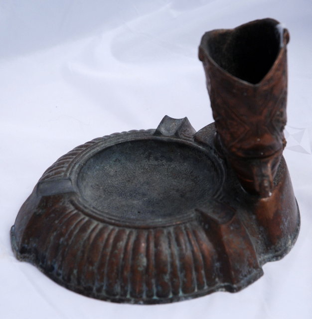 Bronze Cowboy Boot Cigarette Holder & Ashtray * PRICE REDUCTION*