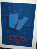 Mardi Gras New Orleans '81 Poster Signed LTD ED