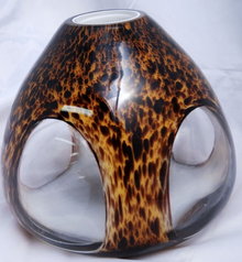 Heavy Hand Blown Art Glass Vase Layered *REDUCED PRICE*