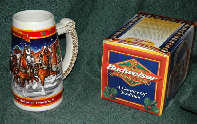 BUDWEISER 1999 20th ANNIVERSARY STEIN W/ BOX **PRICE REDUCED**!!