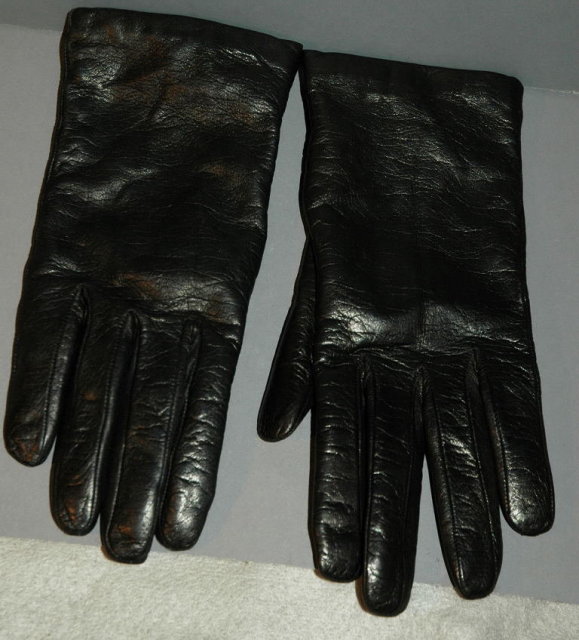 Italian Leather Cashmere Lined Gloves sz 6.5