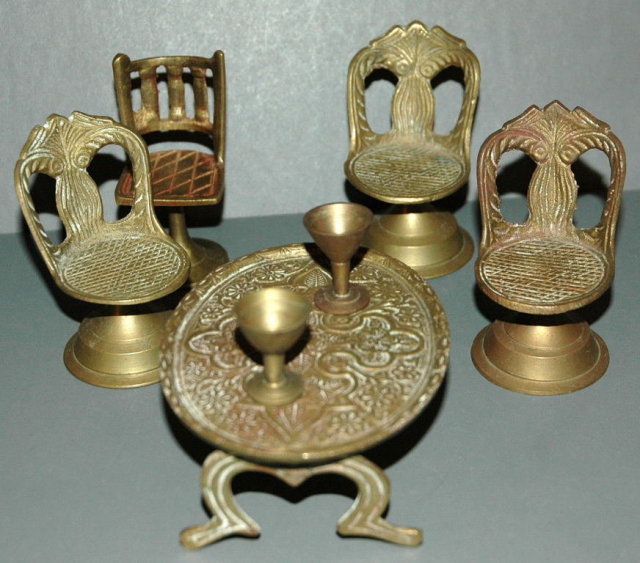 Solid Brass Fancy Doll House Furniture & etc