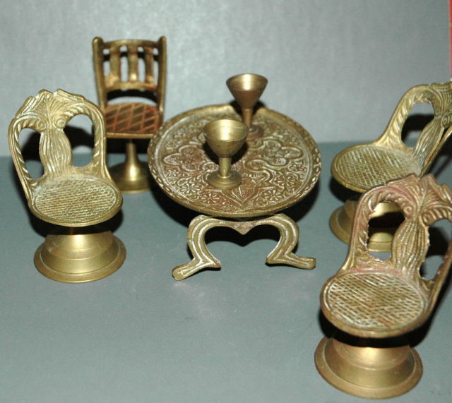 Solid Brass Fancy Doll House Furniture & etc