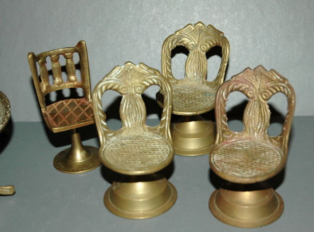 Solid Brass Fancy Doll House Furniture & etc