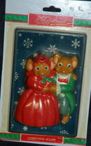Cute Mice Couple Christmas Aglow Switch Plate New in Package from the House of Lloyd