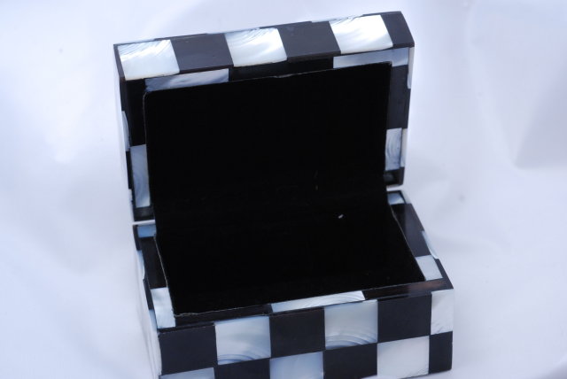 Mother of Pearl Shell & Black Onyx Trinket