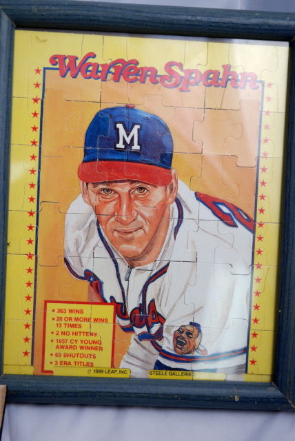 Framed Baseball Card Puzzle William Spahn 89' *Price Reduced!*
