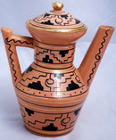 Signed Oxxaca Mexican Glazed Pottery Coffee or Tea pot