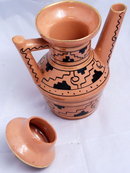 Signed Oxxaca Mexican Glazed Pottery Coffee or Tea pot