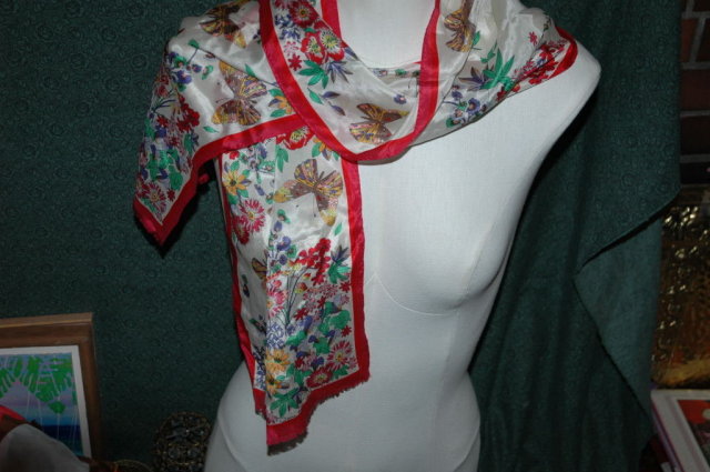 Butterfly design Silk Scarf by Oscar De La Renta