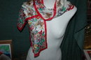 Butterfly design Silk Scarf by Oscar De La Renta