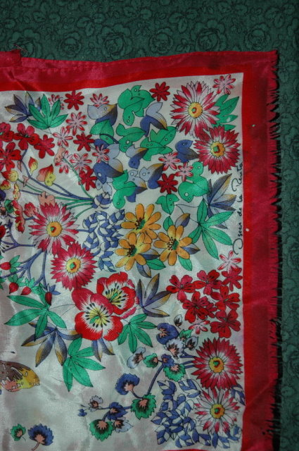 Butterfly design Silk Scarf by Oscar De La Renta