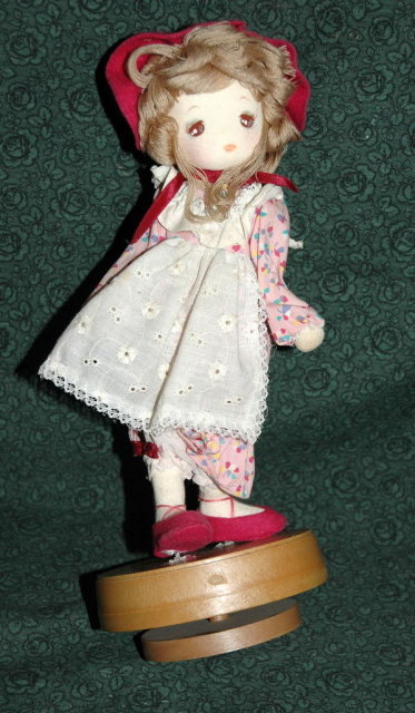 Made in Japan Bradley Type Cloth Doll Music Box