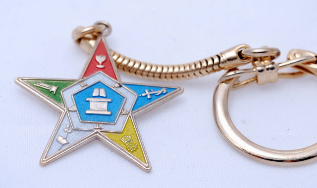 Vintage Eastern Star Key Chain
